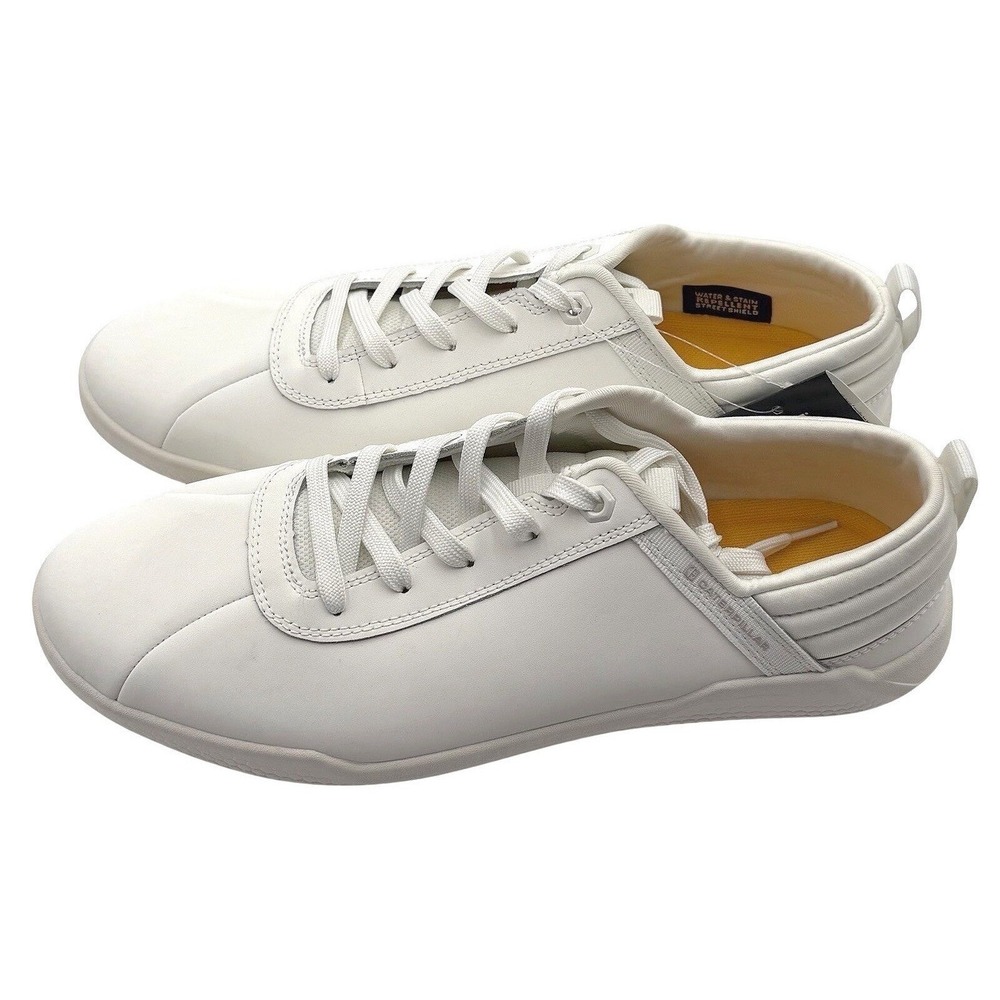 Caterpillar CAT CODE Hex Leather Sneakers Star White Low Top Men 10.5 Women 12.5